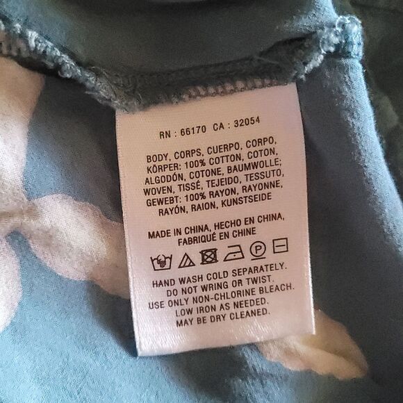 Anthropologie AKEMI + KIN 'Light Streaks' Blue Short Sleeve Swing Tee Size Large - Picture 7 of 11